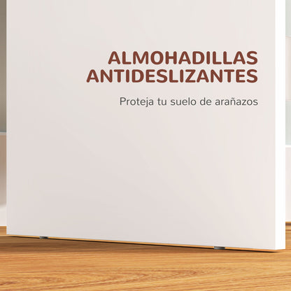 Makeup Vanity with Mirror Dressing Table with 2 Drawers 3 Compartments Vanity Table for Bedroom 75x38x135 cm White