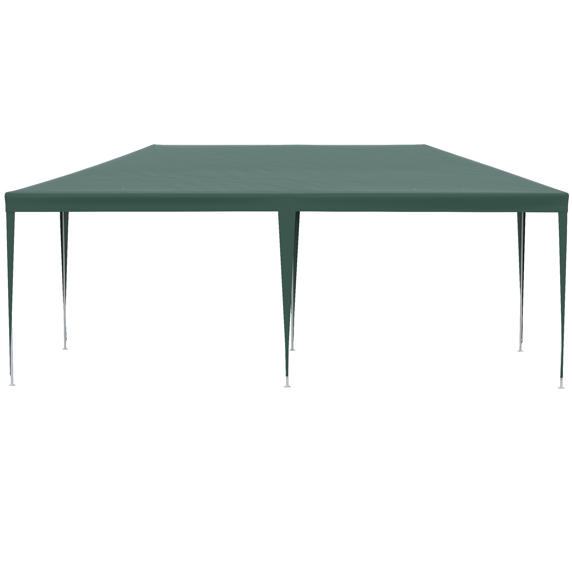 Garden Gazebo 6x3 m Pavilion with 4 Side Walls and 2 Visible Anti-UV Waterproof Windows Canopy Gazebo with Steel Frame for Parties Events Weddings Green