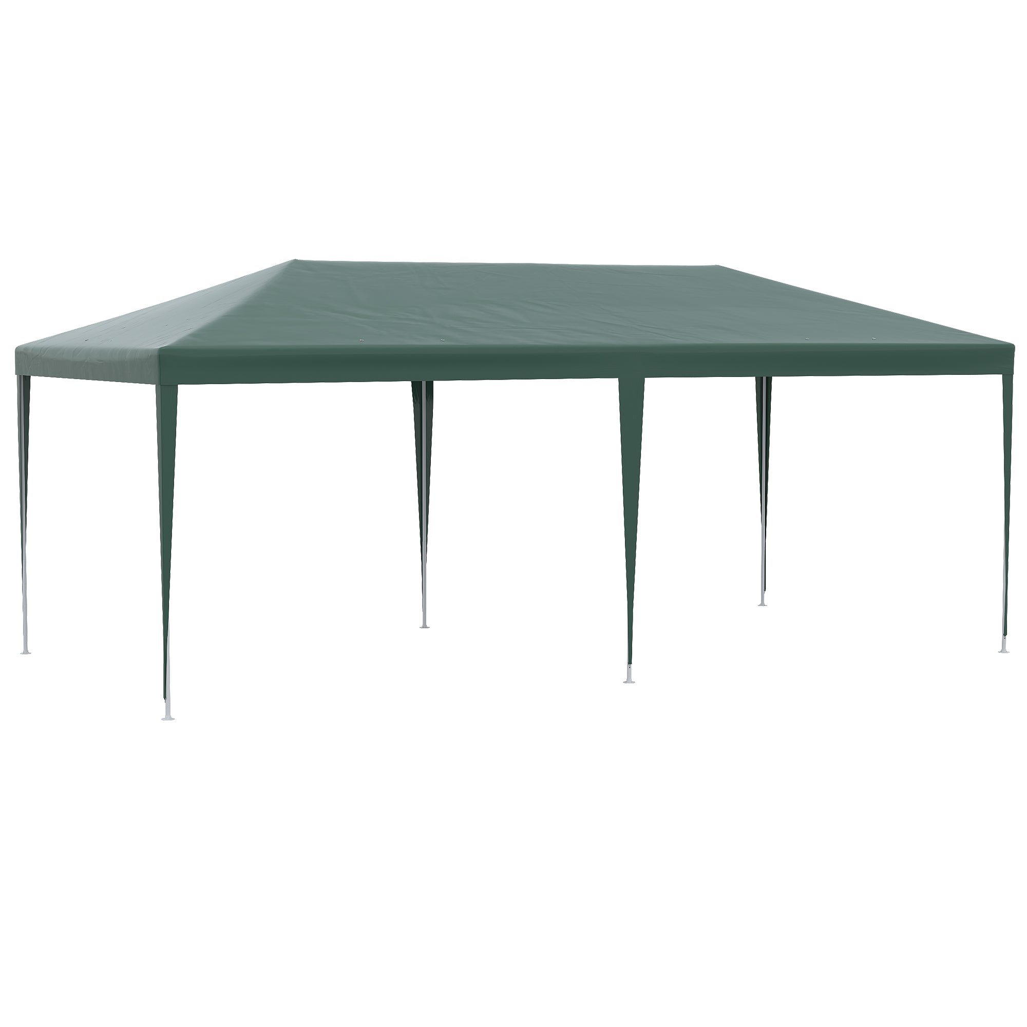 Garden Gazebo 6x3 m Pavilion with 4 Side Walls and 2 Visible Anti-UV Waterproof Windows Canopy Gazebo with Steel Frame for Parties Events Weddings Green