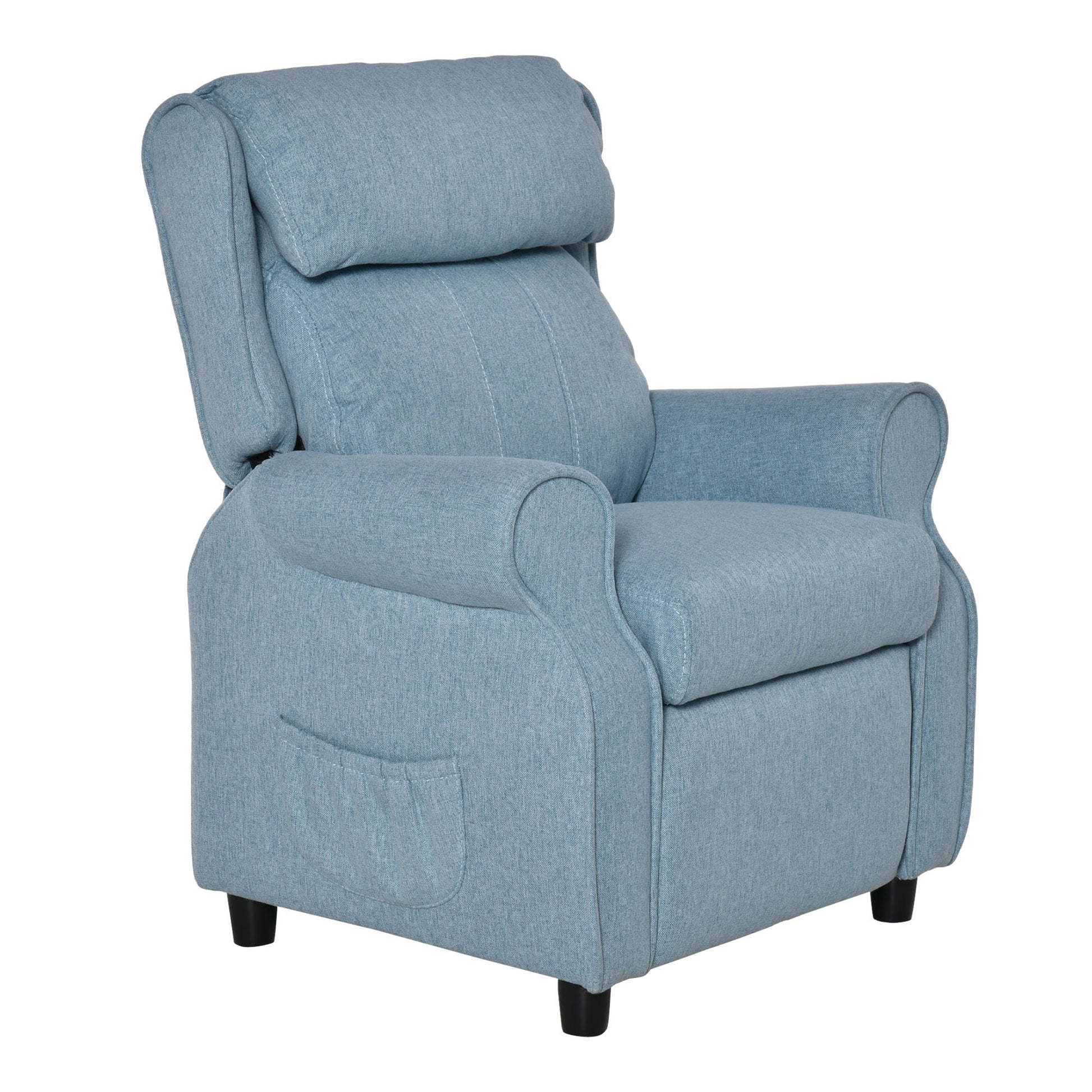 Children's Sofa Kids Couch Children's Armchair Chair Lounger adjustable with footrest for 3-5 years boys and girls Blue 58 x 53 x 70 cm
