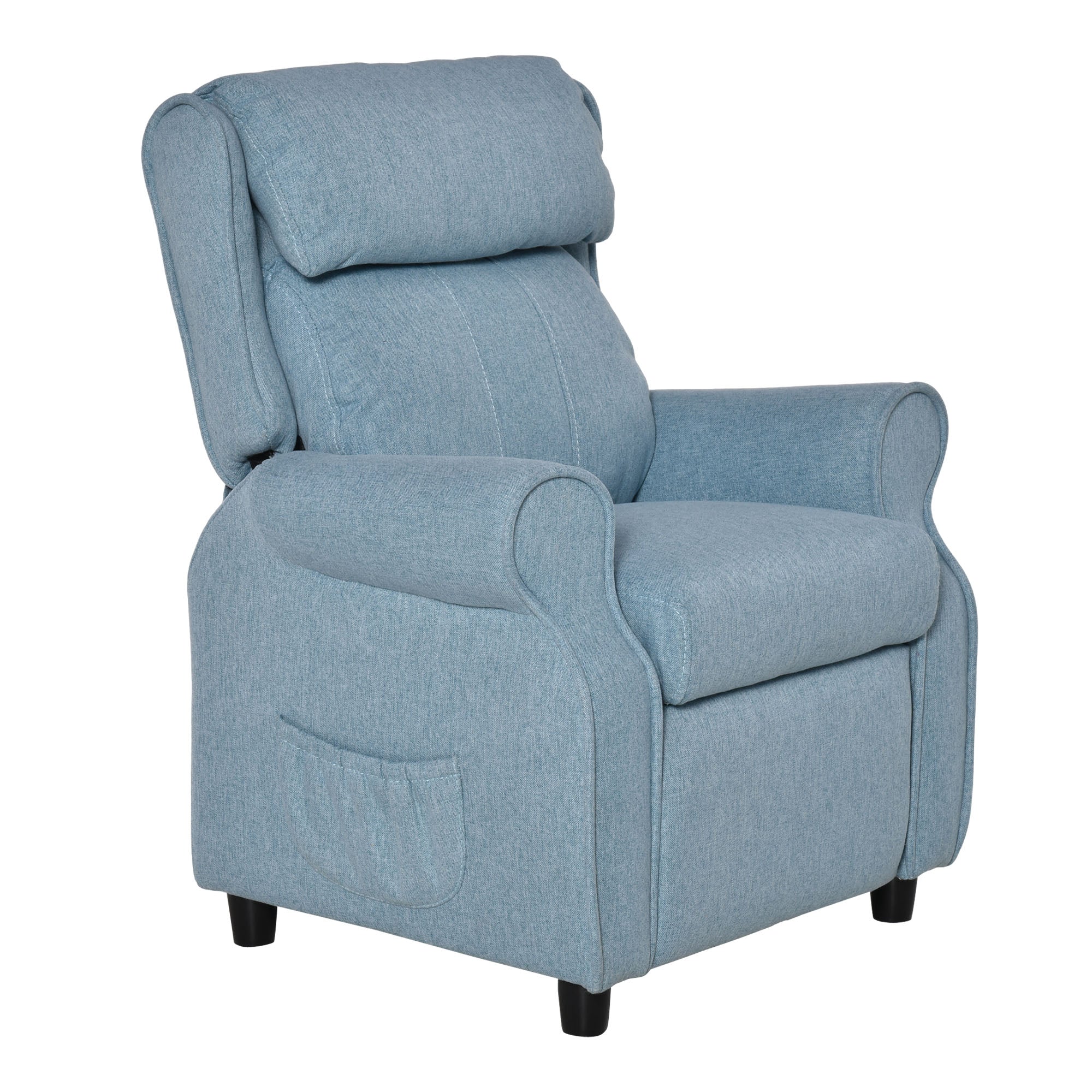 Children's Sofa Kids Couch Children's Armchair Chair Lounger adjustable with footrest for 3-5 years boys and girls Blue 58 x 53 x 70 cm
