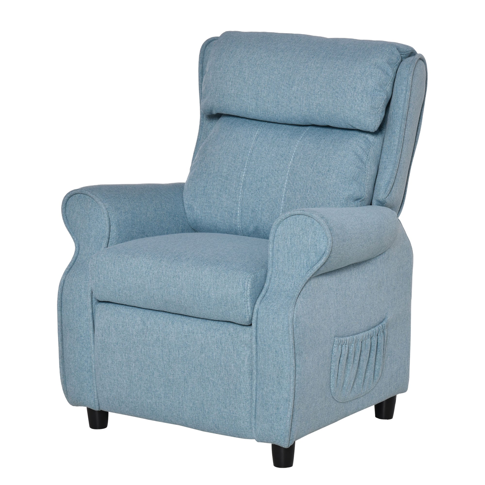 Children's Sofa Kids Couch Children's Armchair Chair Lounger adjustable with footrest for 3-5 years boys and girls Blue 58 x 53 x 70 cm