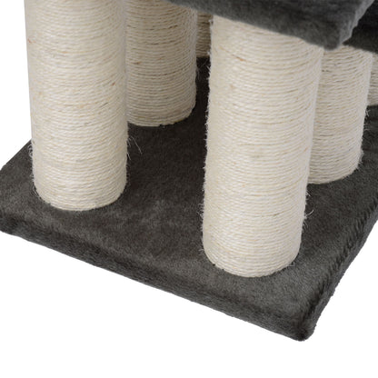 Pet Stairs 3 Steps 34 cm High Pet Stairs for Dogs Cats Cat Stairs Dog Ramp Entry Aid for Bed, Sofa, Couch Dark Gray