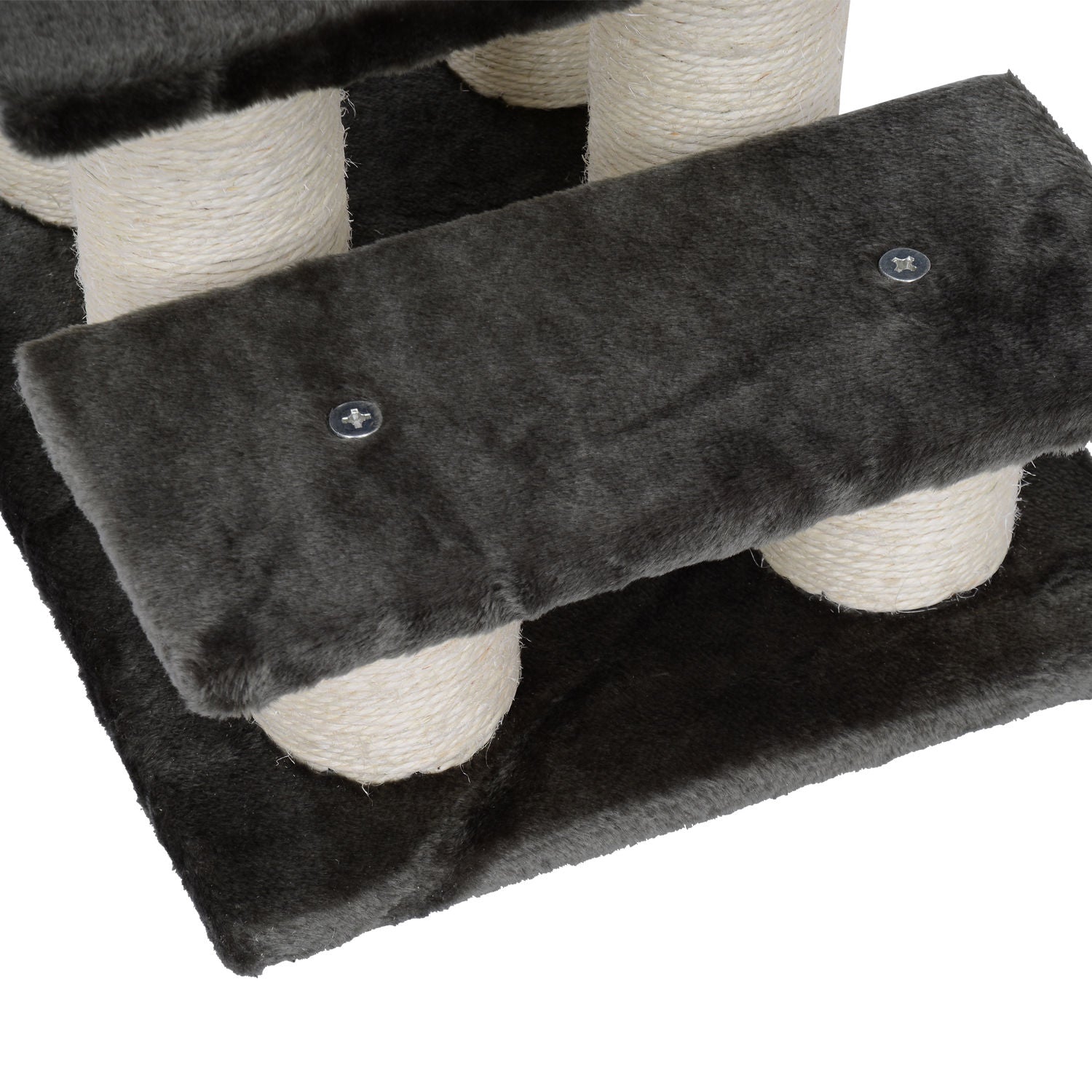 Pet Stairs 3 Steps 34 cm High Pet Stairs for Dogs Cats Cat Stairs Dog Ramp Entry Aid for Bed, Sofa, Couch Dark Gray