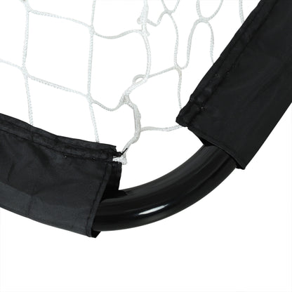 Soccer Goal 2-Piece Set Folding Soccer Goals with Metal Frame for Kids and Adults, Garden, 90 x 36 x 60 cm, Black