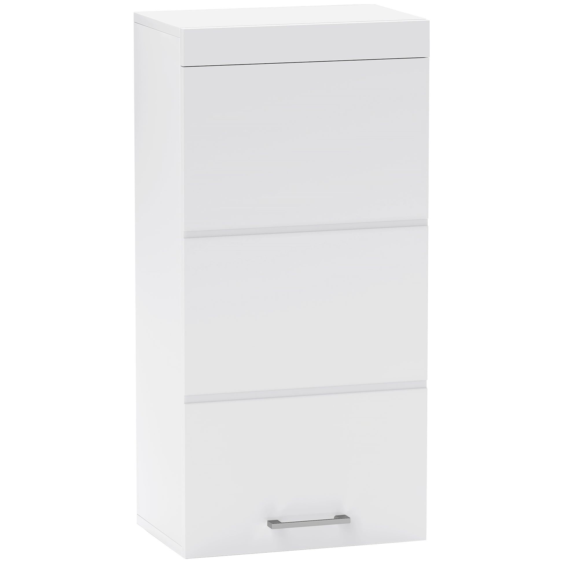 Bathroom Cabinet Wall Mounted Medicine Cabinet with Door, Adjustable Shelves 37.2 x 24.5 x 76.8 cm White