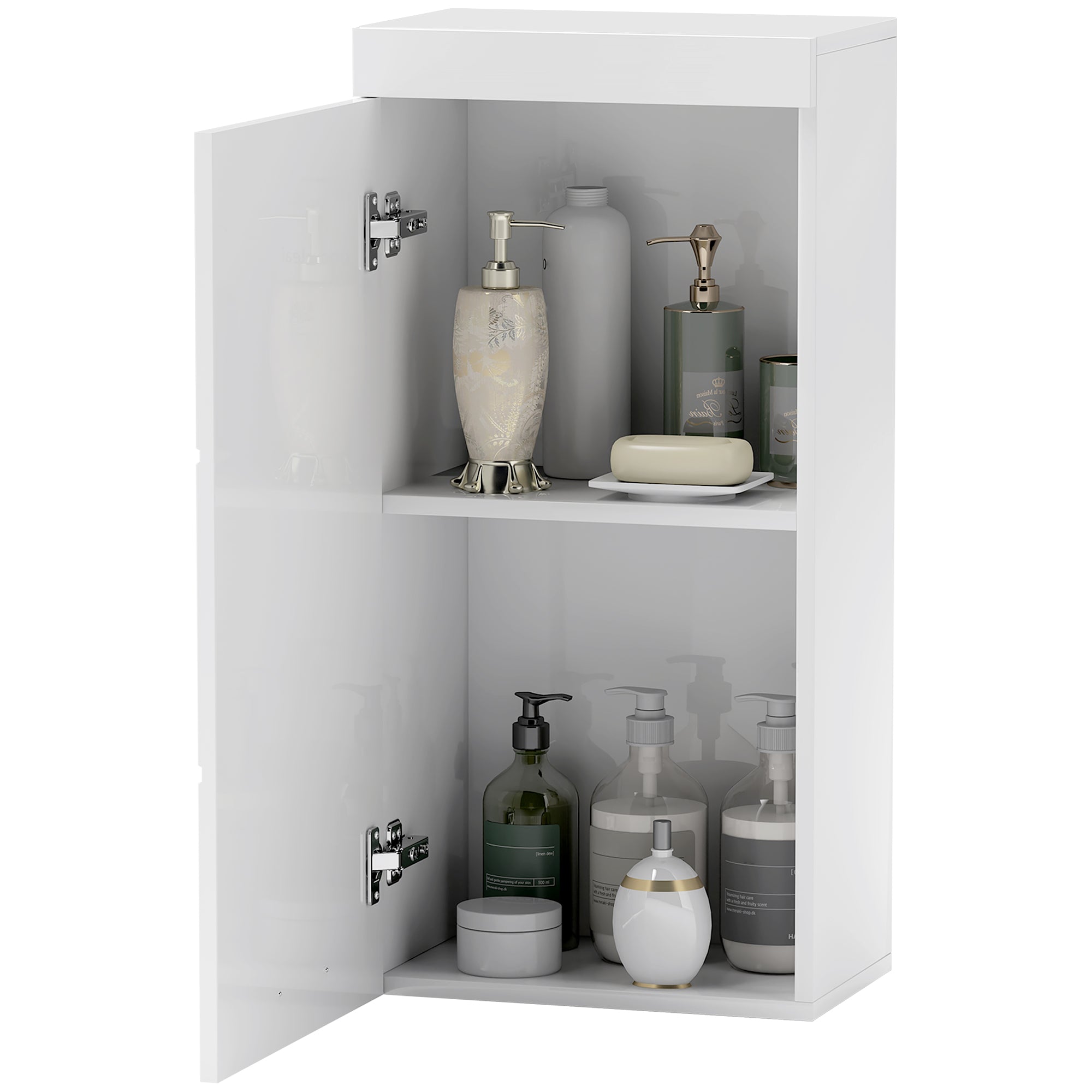 Bathroom Cabinet Wall Mounted Medicine Cabinet with Door, Adjustable Shelves 37.2 x 24.5 x 76.8 cm White
