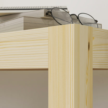 2-Seater Wooden Bench Country-style Kitchen Bench for Living Room, Kitchen, Entrance, Pine Wood, Supports up to 240 kg, 120 x 33 x 45 cm, Natural