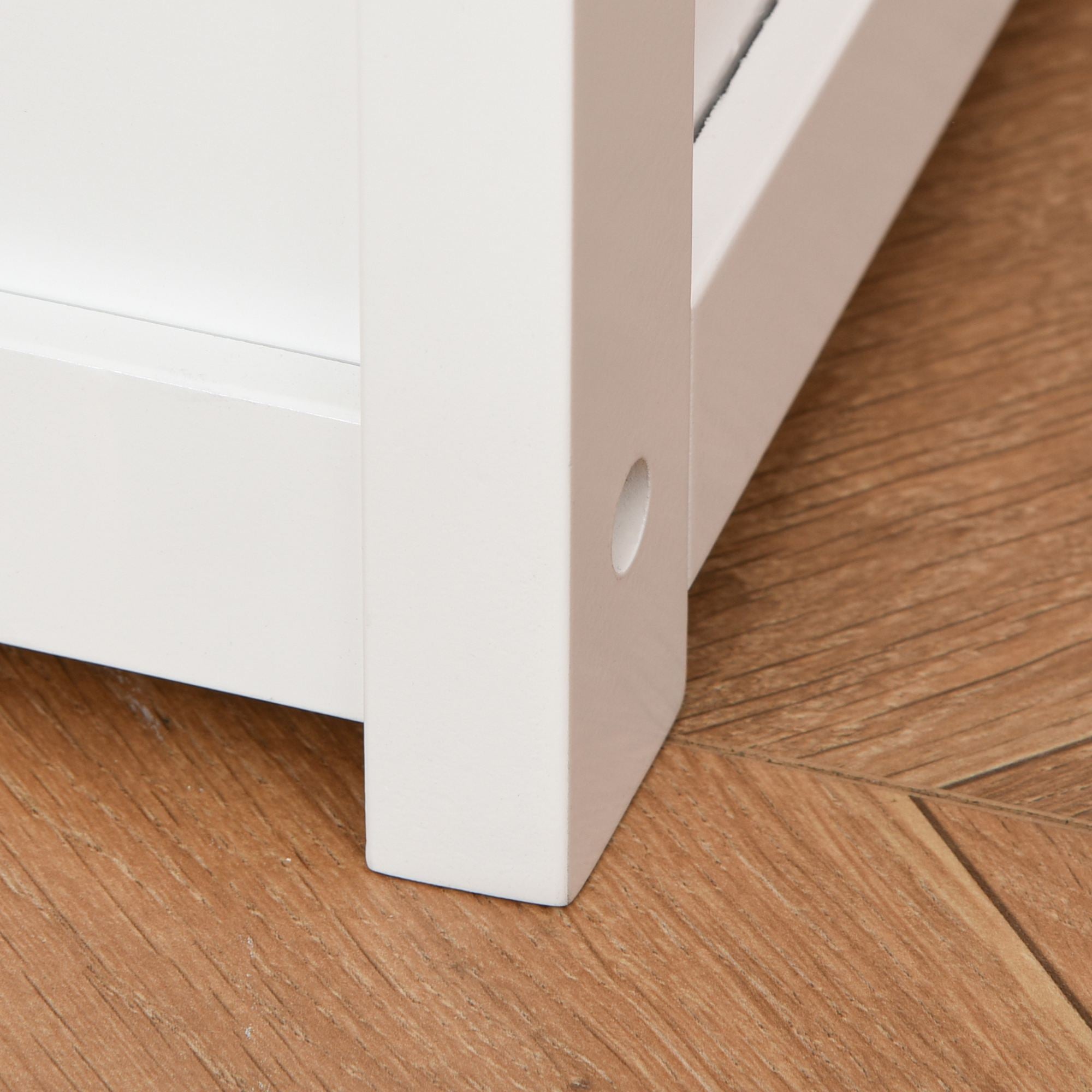 Toy Chest Storage Bench for Kids with Backrest and Cushioned Lid Load 40 kg for Playrooms Bedroom 60x30x50 cm White