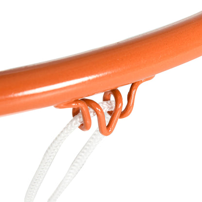 SPORTNOW Wall Mounted Basketball Hoop Backboard Rim for Indoor and Outdoor 110x90x70 cm Black and Yellow