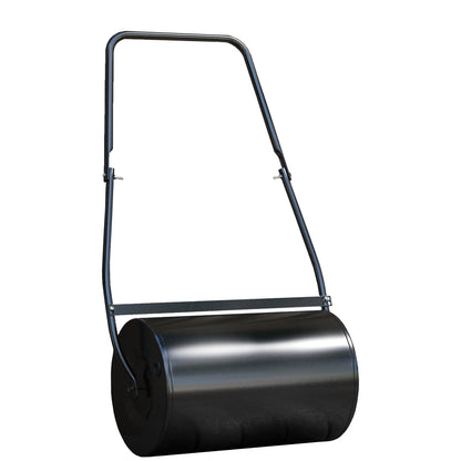 Garden Lawn Roller Steel Lawn Compactor 38L Fill with Water or Sand Roller Size Φ50x32cm Detachable Handle