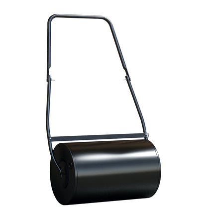 Garden Lawn Roller Steel Lawn Compactor 38L Fill with Water or Sand Roller Size Φ50x32cm Detachable Handle