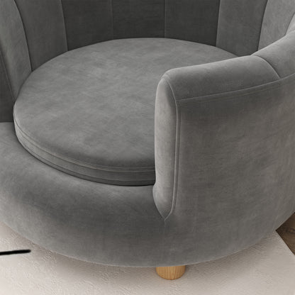 Dog Sofa Dog Couch, Washable Cover, Pet Sofa with Backrest and Wooden Legs, Cat Sofa, for small dogs under 4.5 kg, Gray