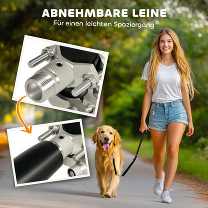 Dog Bike Leash Easy Installation and Removal Dog Leash for Bicycle, Cycling, Training, Jogging, Black