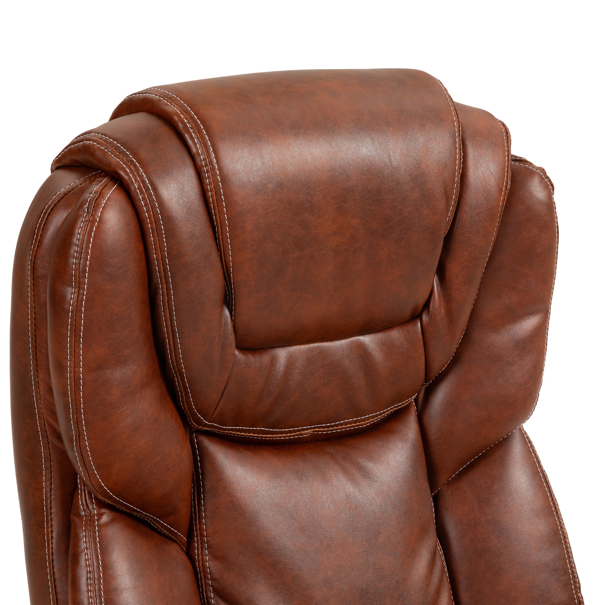 Office Chair, Desk Chair, Computer Seat, with Tilt Function, High Backrest, 360° Swivel Wheels, Adjustable Height, Brown
