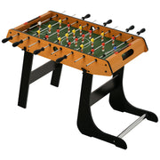 Foldable Foosball Table Soccer Game with 22 Players Foosball for Kids and Adults with 2 Scorers 98x42x62.5 cm Natural and Black