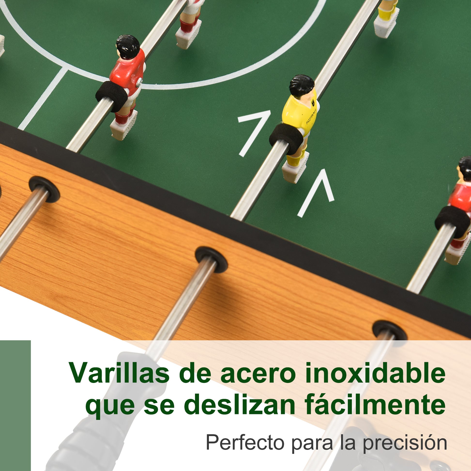 Foldable Foosball Table Soccer Game with 22 Players Foosball for Kids and Adults with 2 Scorers 98x42x62.5 cm Natural and Black