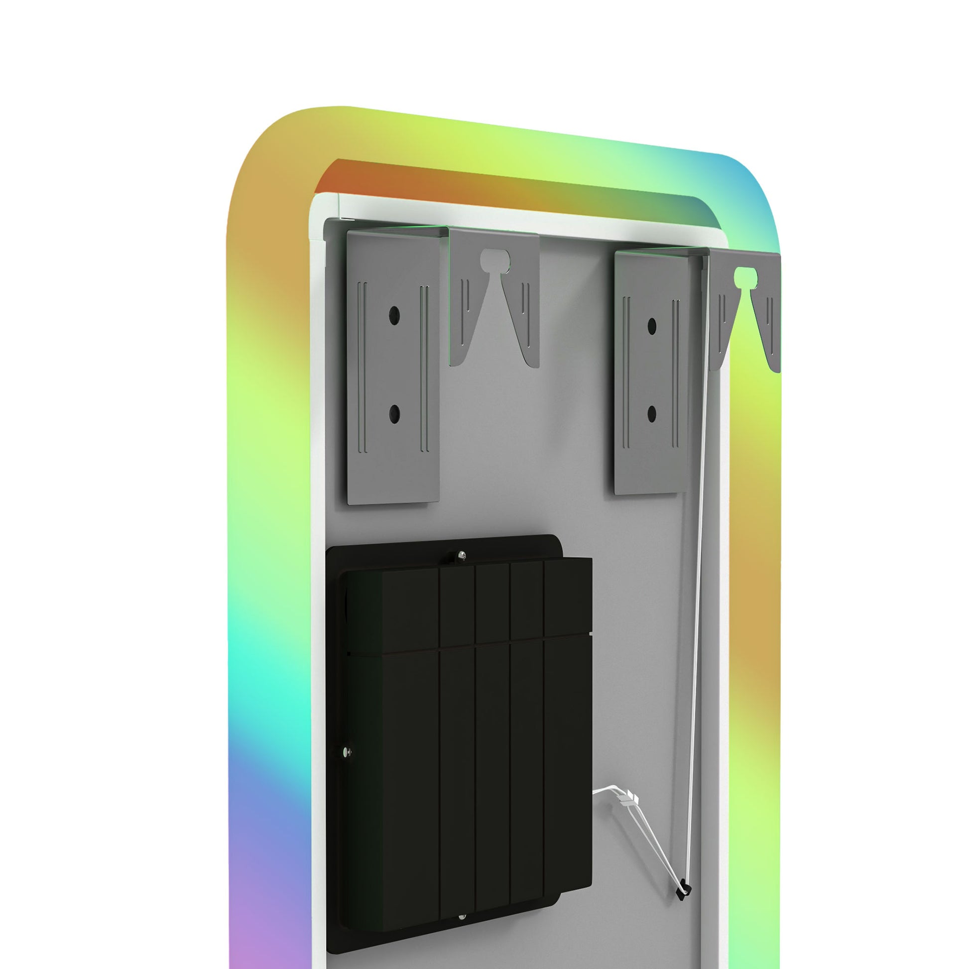 Full-Length Mirror with LED Lights 120x40 cm Rectangular Wall Mirror Adjustable with 7 Colors RGB Lighting and Memory Function for Bedroom Dressing Room