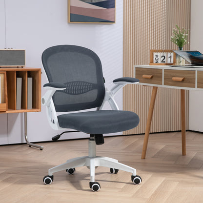 Ergonomic Office Chair with Mesh Backrest and Padded Seat, Adjustable Height, 65.5x61.5x88-97.5cm, Dark Grey