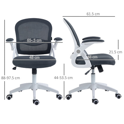 Ergonomic Office Chair with Mesh Backrest and Padded Seat, Adjustable Height, 65.5x61.5x88-97.5cm, Dark Grey