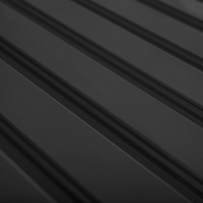 Trash Can Box Trash Bin Storer Lockable Equipment Box for 2 Trash Cans Steel 178.5 x 104.5 x 128.5/113 cm Black