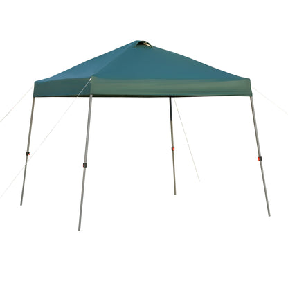 3x3m Foldable Gazebo Garden Canopy with Wheeled Transport Bag Waterproof and Steel Frame Outdoor Gazebo for Parties Camping Green