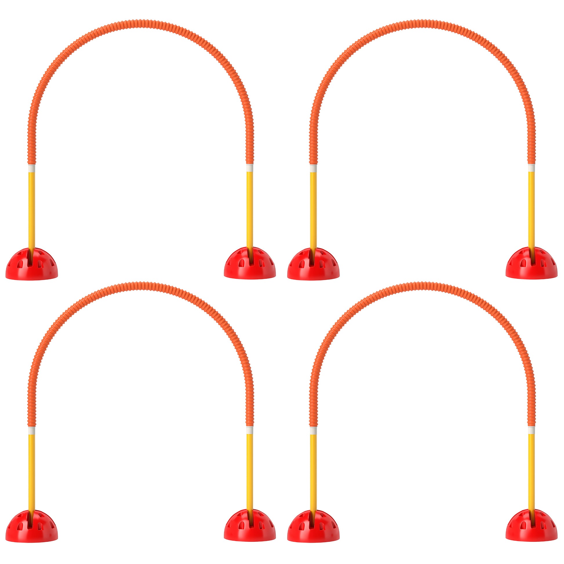 Dog Agility Equipment Kit, Dog Agility Kit with 4 Adjustable Width Doors, Carry Bag, Easy Assembly, Portable Dog Agility, Yellow and Orange