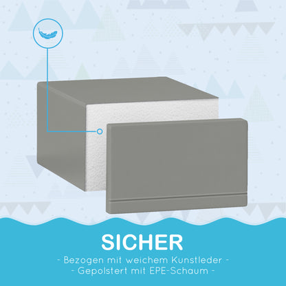 Soft Brick 2pcs Set Foam Building Blocks Giant Blocks Construction Toy Foam Blocks for 1-3 Years Old Kids Synthetic Leather EPE