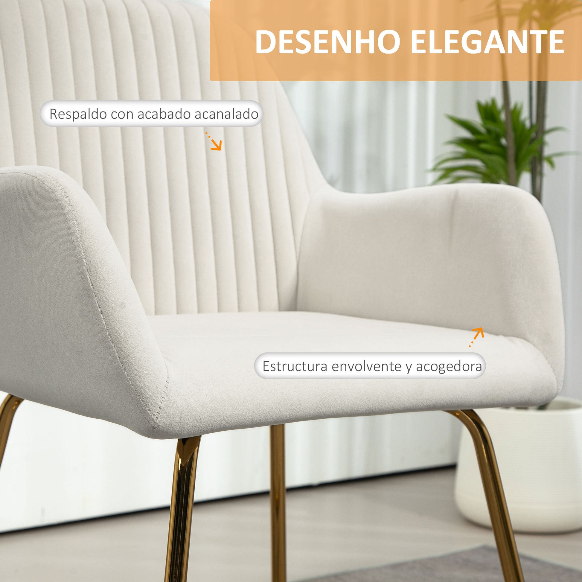Lounge Armchair Velvet Upholstered Living Room Armchair Crossed Metal Base Reading Armchair for Living Room Bedroom Cream