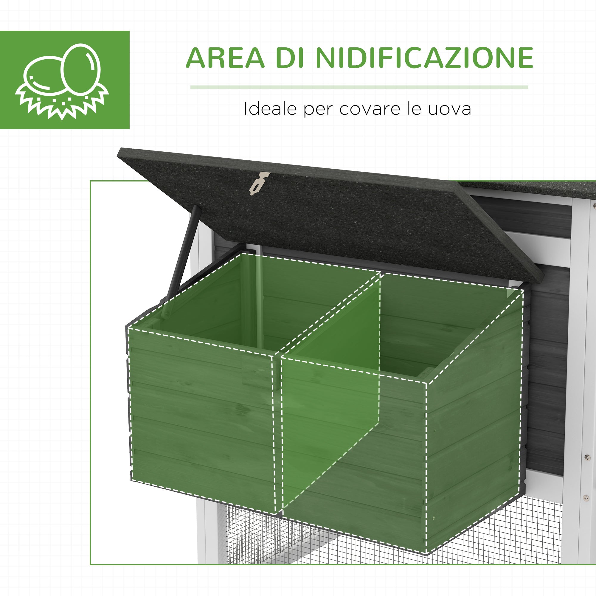 Chicken Coop for Layers or Ducks, Prefabricated Wooden Henhouse with Waterproof Roof, 178x95x100 cm, Gray