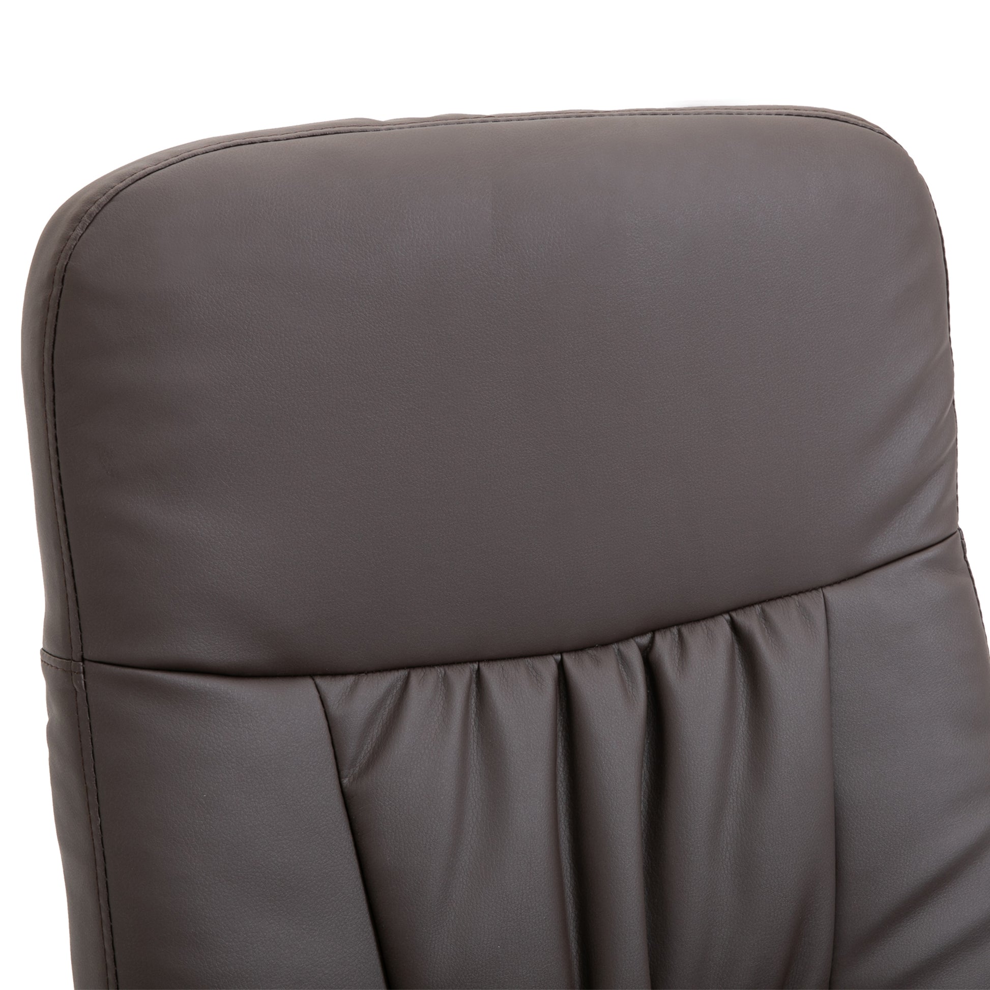 Living Room Armchair with Ottoman Footrest Upholstered in PU Reclining Armchair up to 145° and 360° Swivel with Adjustable Backrest for Living Room Bedroom Office 76x81x101 cm Brown