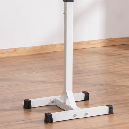 Dumbbell Stand, 2-Piece Set, Barbell Rack, Height-Adjustable Dumbbell Rack, Barbell with Rubber Foot Caps, 105-160 cm, Strength Training, up to 150 kg, Steel