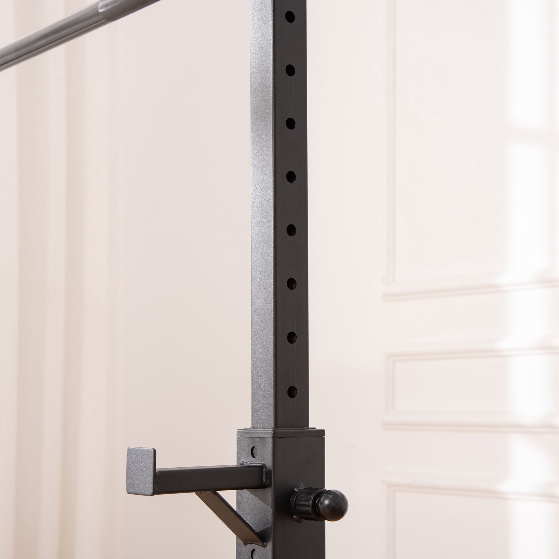 Dumbbell Stand, 2-Piece Set, Barbell Rack, Height-Adjustable Dumbbell Rack, Barbell with Rubber Foot Caps, 105-160 cm, Strength Training, up to 150 kg, Steel