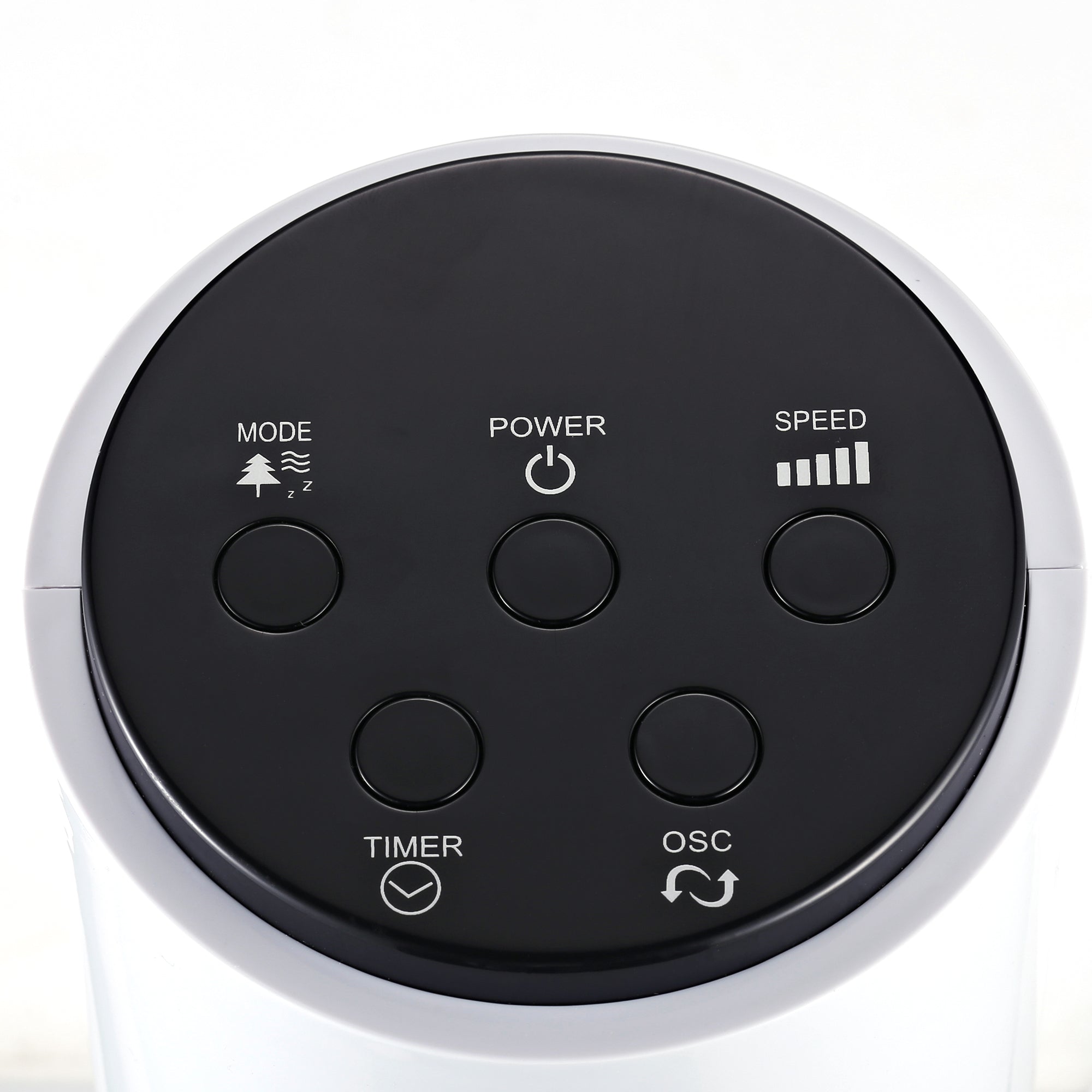 Tower Fan with Remote Control 70° Oscillating 96 cm Pedestal Fan Column Fan 45 W with 3 Modes Timer White+Black