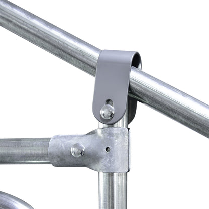 Chicken Coop Chicken Run Made of Steel, 300 x 600 x 200 cm Chicken Cage with Cover, Door, Chicken Run for 12-18 Chickens, Small Animals, Silver