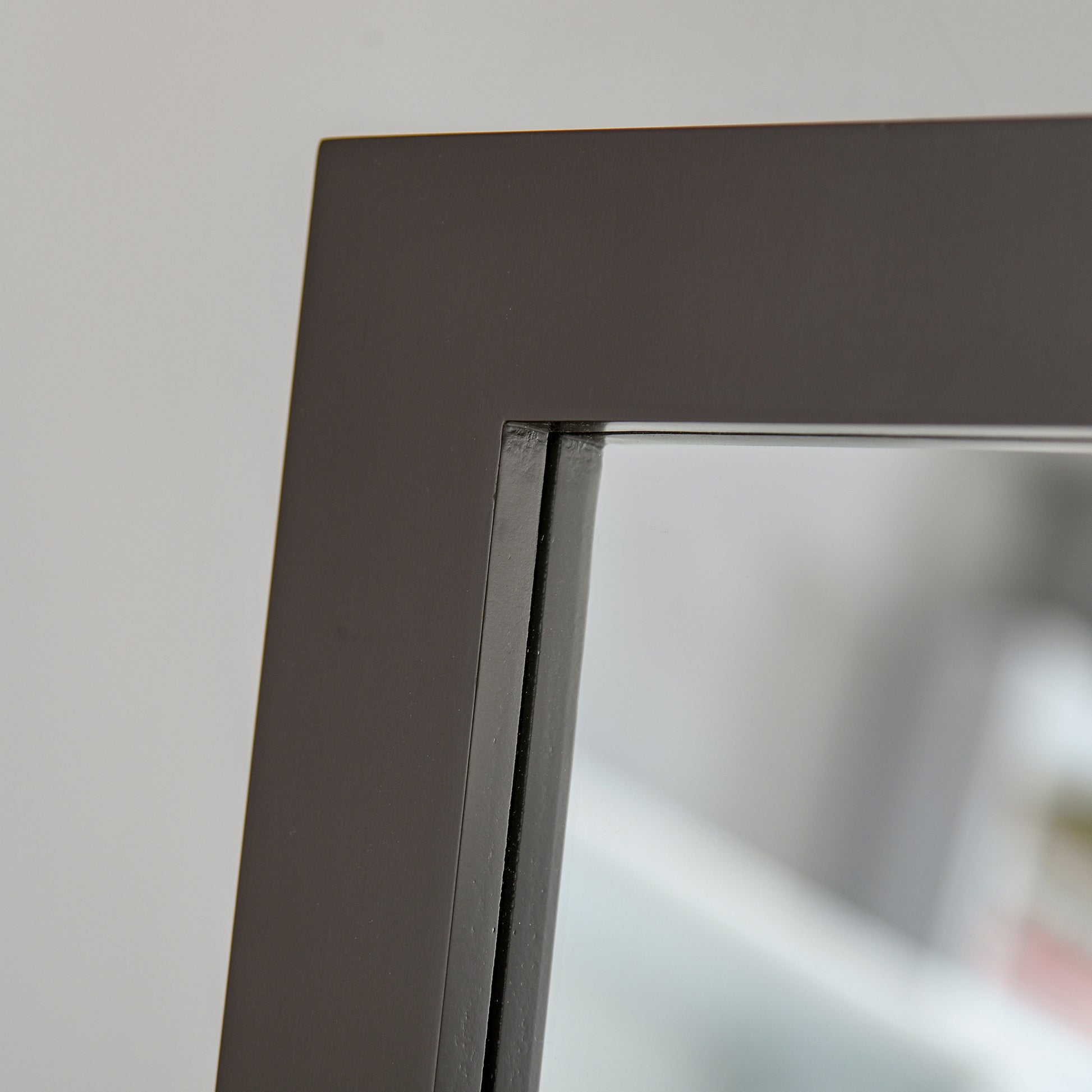 Floor Mirror Full Length Mirror Makeup Mirror Raised Feet Easy to Clean MDF Coffee 47 x 46 x 148 cm