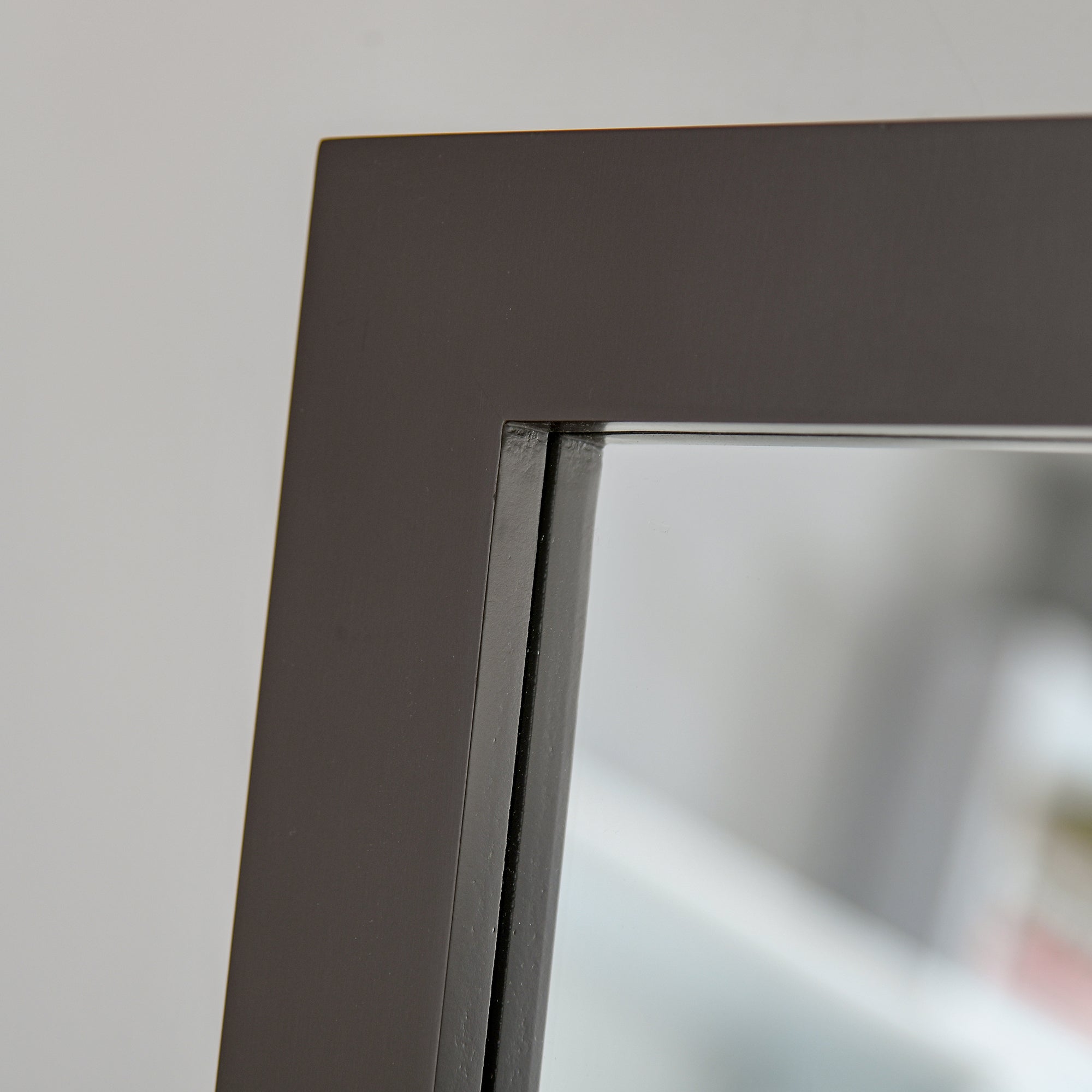 Floor Mirror Full Length Mirror Makeup Mirror Raised Feet Easy to Clean MDF Coffee 47 x 46 x 148 cm
