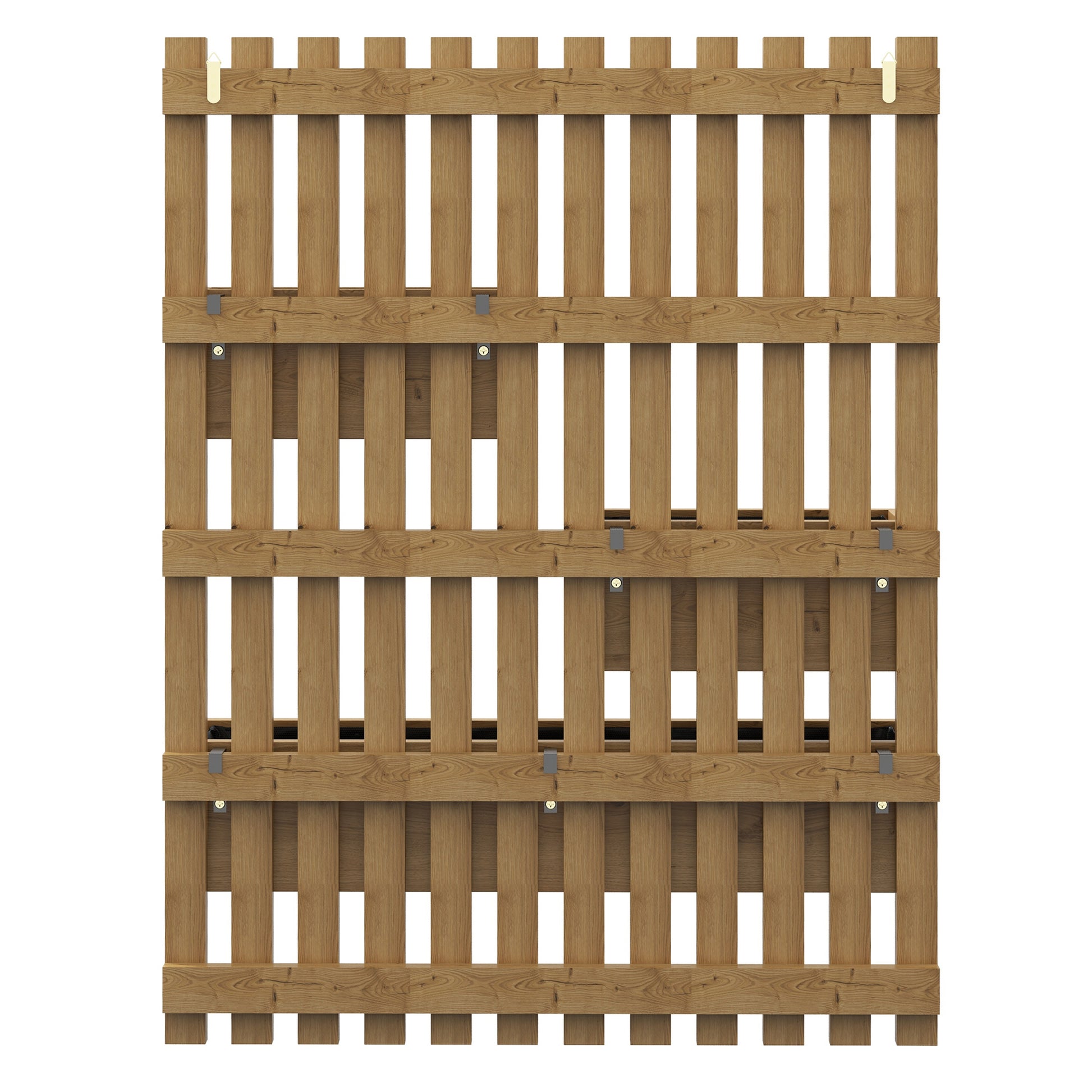 Vertical Planter with 3 Removable Solid Wood Bins, Non-Woven Fabric, 60 x 16 x 80 cm