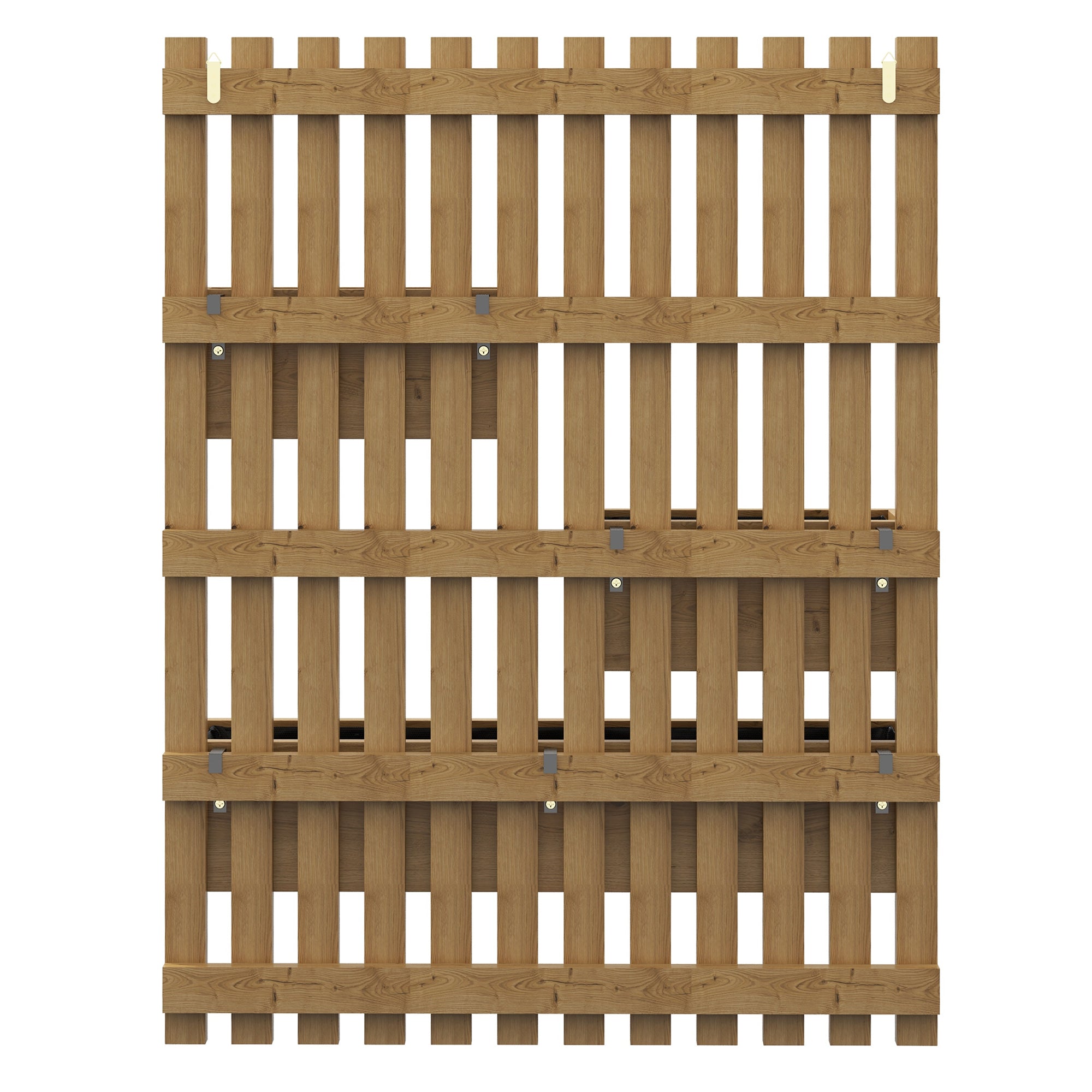 Vertical Planter with 3 Removable Solid Wood Bins, Non-Woven Fabric, 60 x 16 x 80 cm