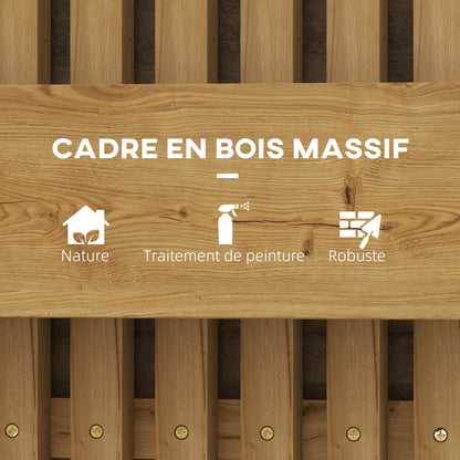 Vertical Planter with 3 Removable Solid Wood Bins, Non-Woven Fabric, 60 x 16 x 80 cm