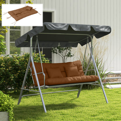 4-Piece Seat Cushion Set, 59.1 x 19.7 in Water-Resistant Bench Cushions with Ties, Tufted 3.9 in Thick Padding for Swing, Home, Garden, Sofa — Tan