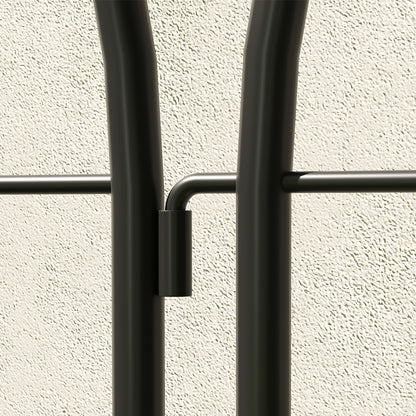 Set of 2 Plant Climbing Supports, Trellises for Garden with Swirl Patterns, for Vegetables, Vines, Flowers, Made of Metal, 50 x 220 cm, Black