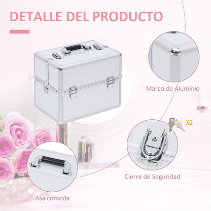 Makeup Case 36.5x24x29cm 3 Levels Professional Cosmetics Vanity Case