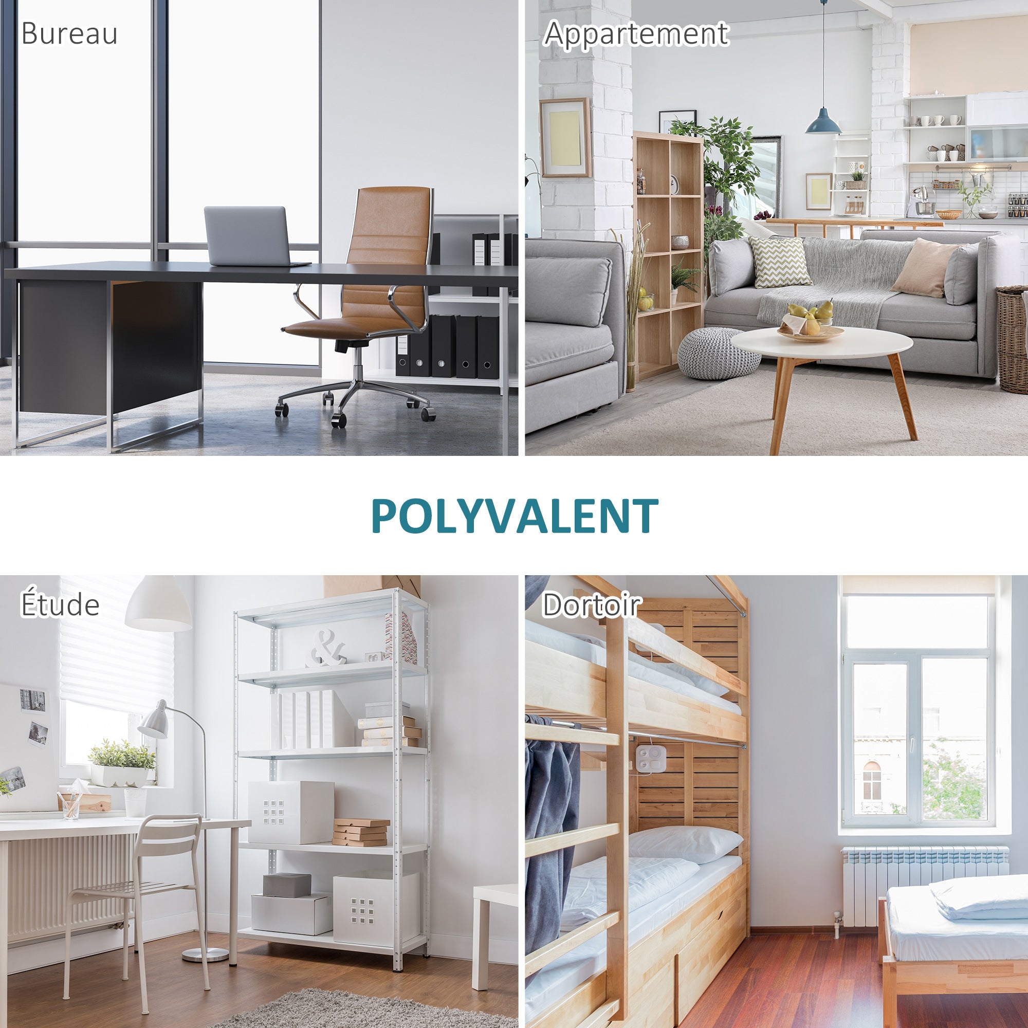 HOMCOM Computer Desk Computer Table Convertible Dining Table with ...