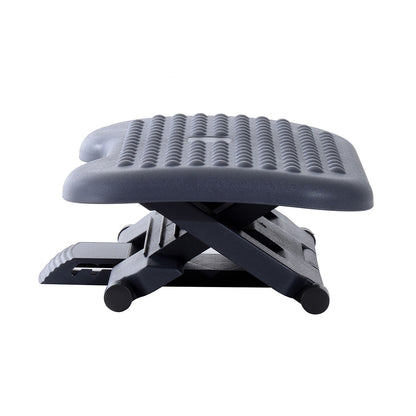 Footrest Foot Rest Footrest Relax Foot Support for Office, Adjustable Height, Plastic, Dark Gray, 46x35cm