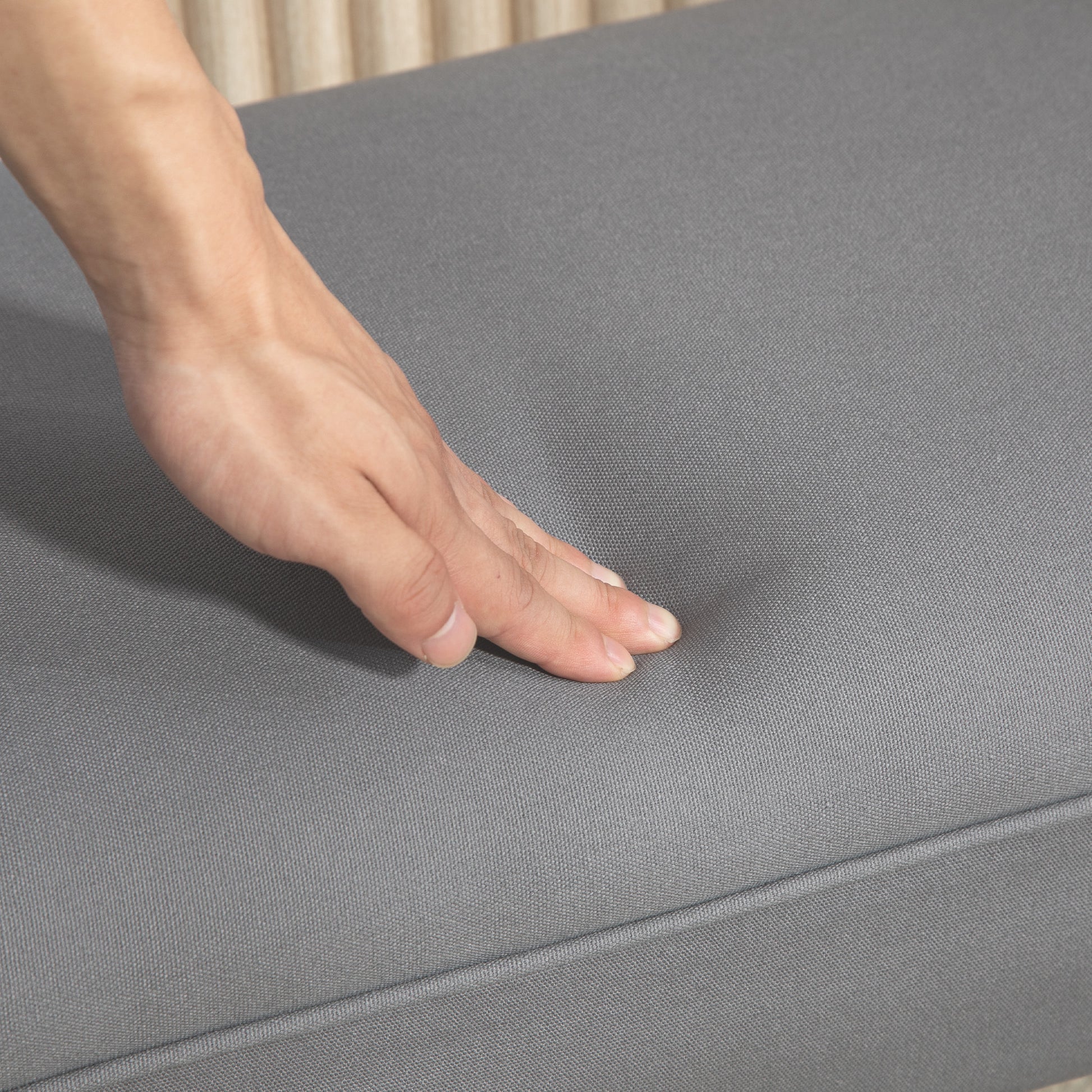 Bed Bench, Upholstered Bench, Seating Bench, Hallway Bench for Bedroom, Up to 130 kg Load Capacity, Sailcloth, Dark Gray, 102 x 36 x 51 cm