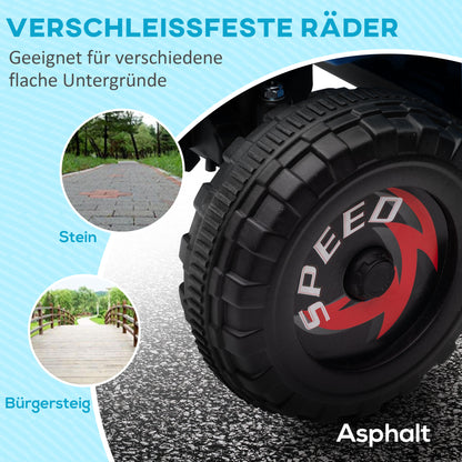 Kids Electric Quad 6V Kids Quad, Children's Vehicle, Electric Car with Trailer for Kids 1.5-3 Years, 2.5 km/h, Metal, 106 x 41.5 x 48.5 cm, Blue