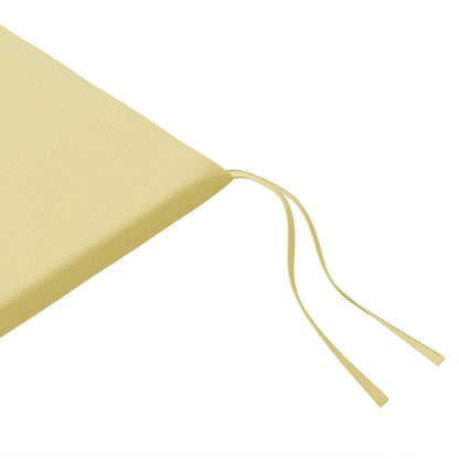 Set of 6 Garden Chair Cushions - Outdoor Chair Cushion Padding 3 cm Polyester Fabric 42L x 42W cm Beige