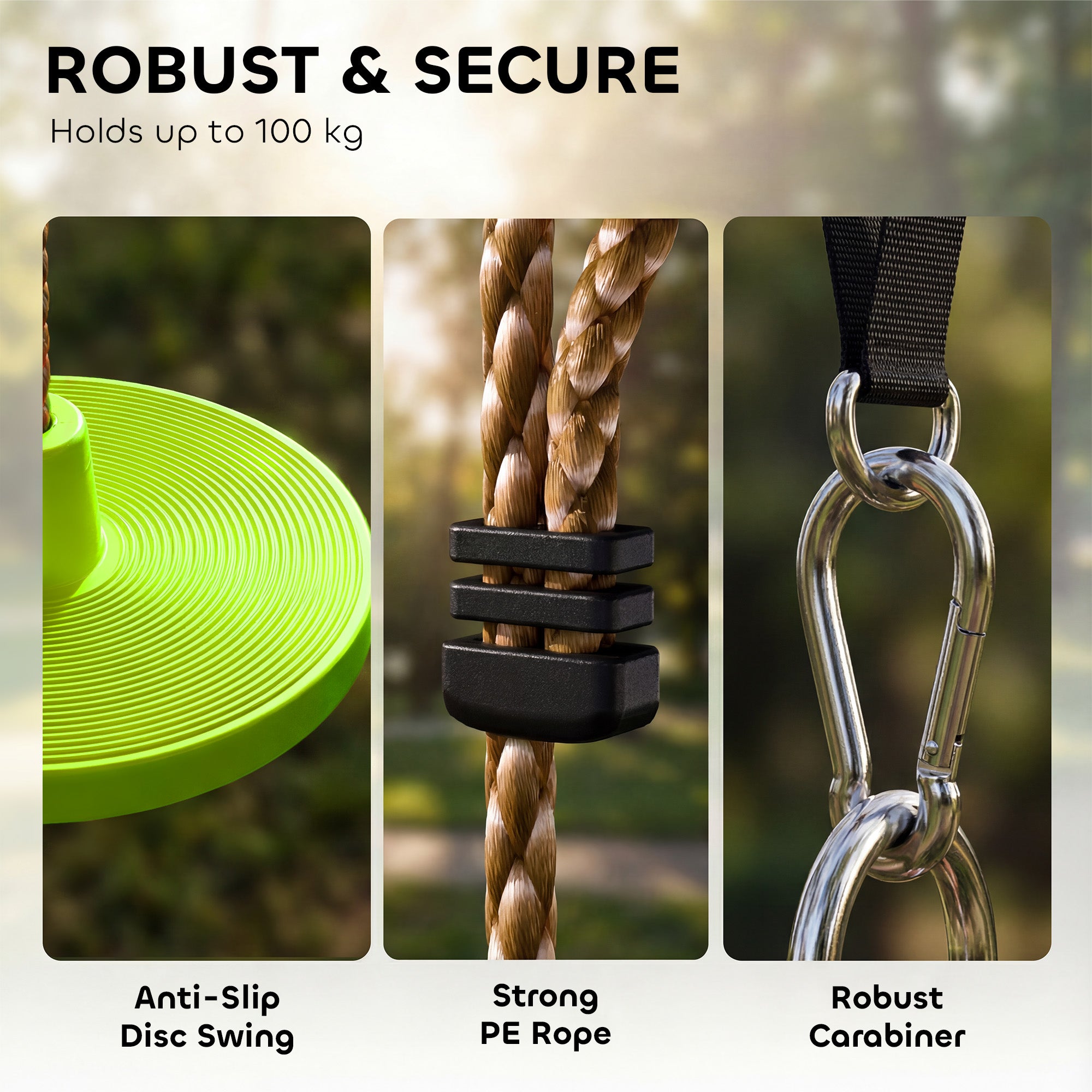 Ninja Line Kids Slackline Set with Swing & Platforms — Outdoor Playset Gear for Ages 3–8, Green