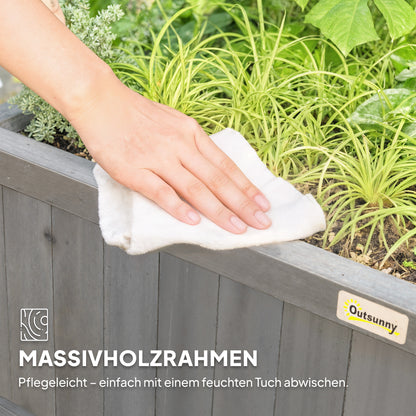 Raised Planter Box with Trellis, Wooden Planter for Climbing Plants, 90 x 45 x 183 cm (35.4" x 17.7" x 72") — Garden, Balcony, Terrace